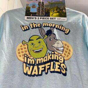 Shrek and Donkey Graphic Pajama Set